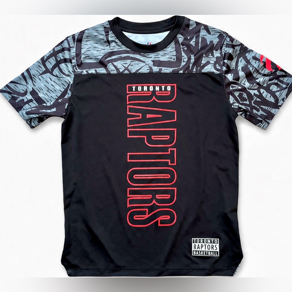 Toronto Raptors Youth Athletic Shirt Graphic Tee NBA Basketball Top Size 10-12